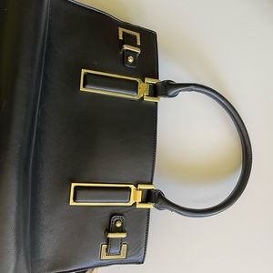 Black leather purse